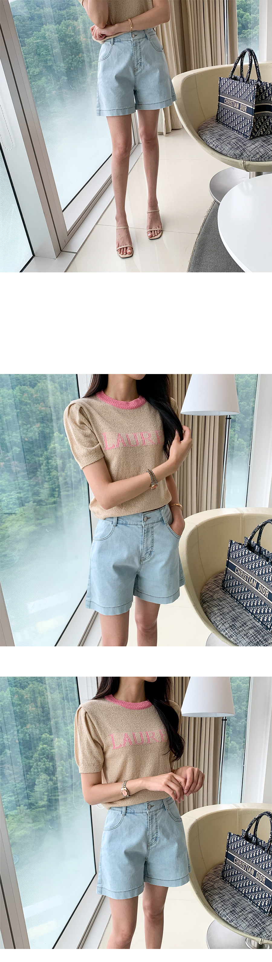 DimMoire / Deco Denim Pants デニムパンツ M ブラック×ホワイト