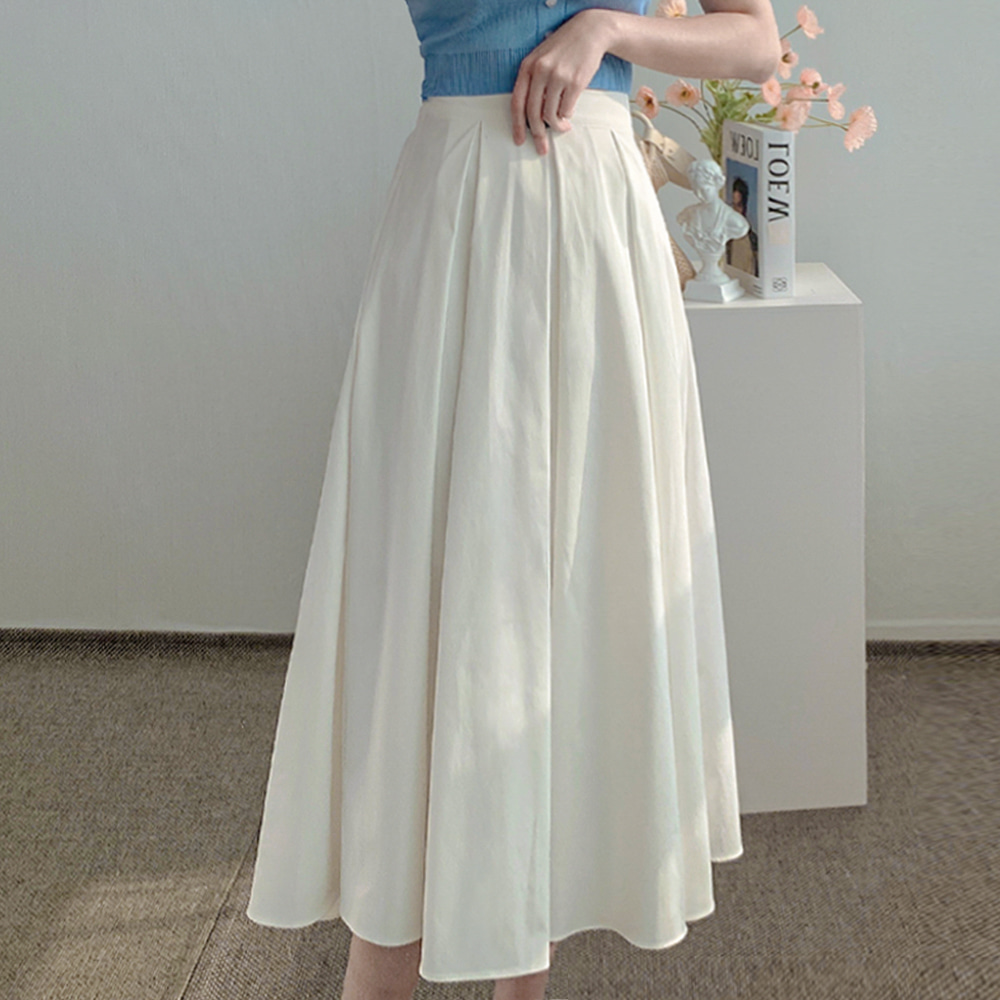 ピンタックロングフレアスカート | レディースファッション通販 - DHOLIC