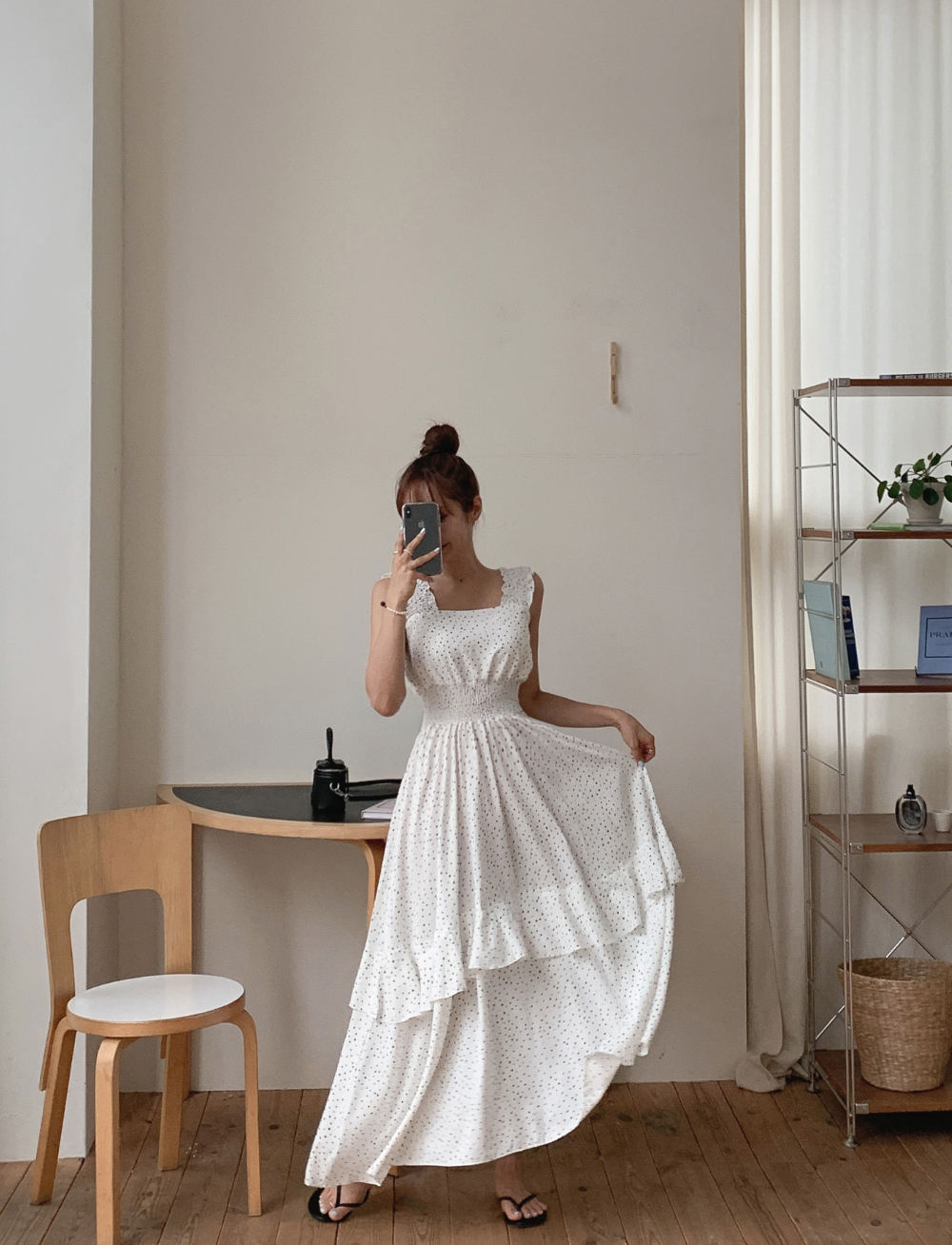 美品　くびれ　ウエスト美形　膝丈　ワンピース　M パトリッツァぺぺ　イタリア製 ウエストマークドットビスチェワンピース | レディースファッション