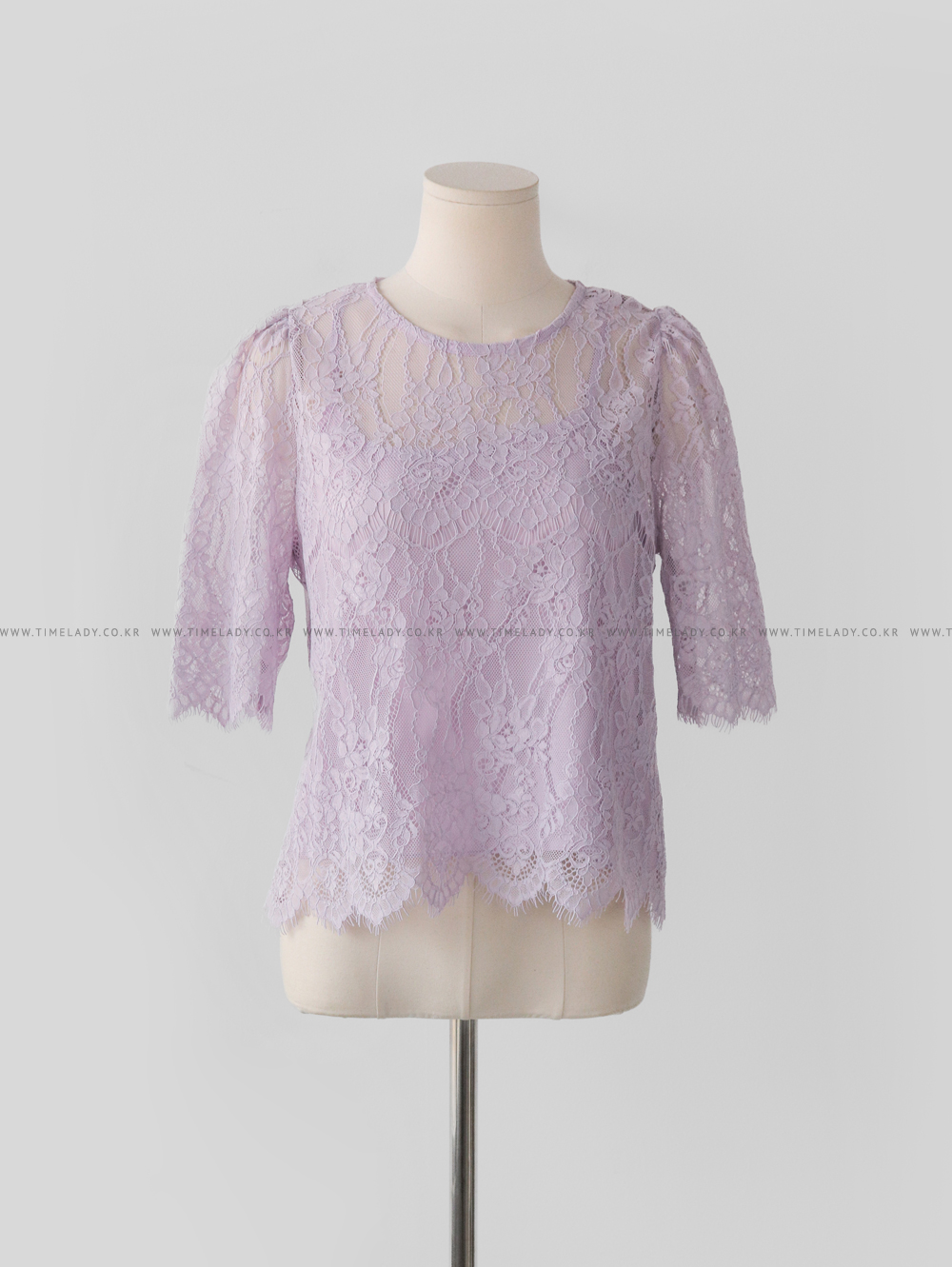 レーススカラップヘムブラウス | レディースファッション通販