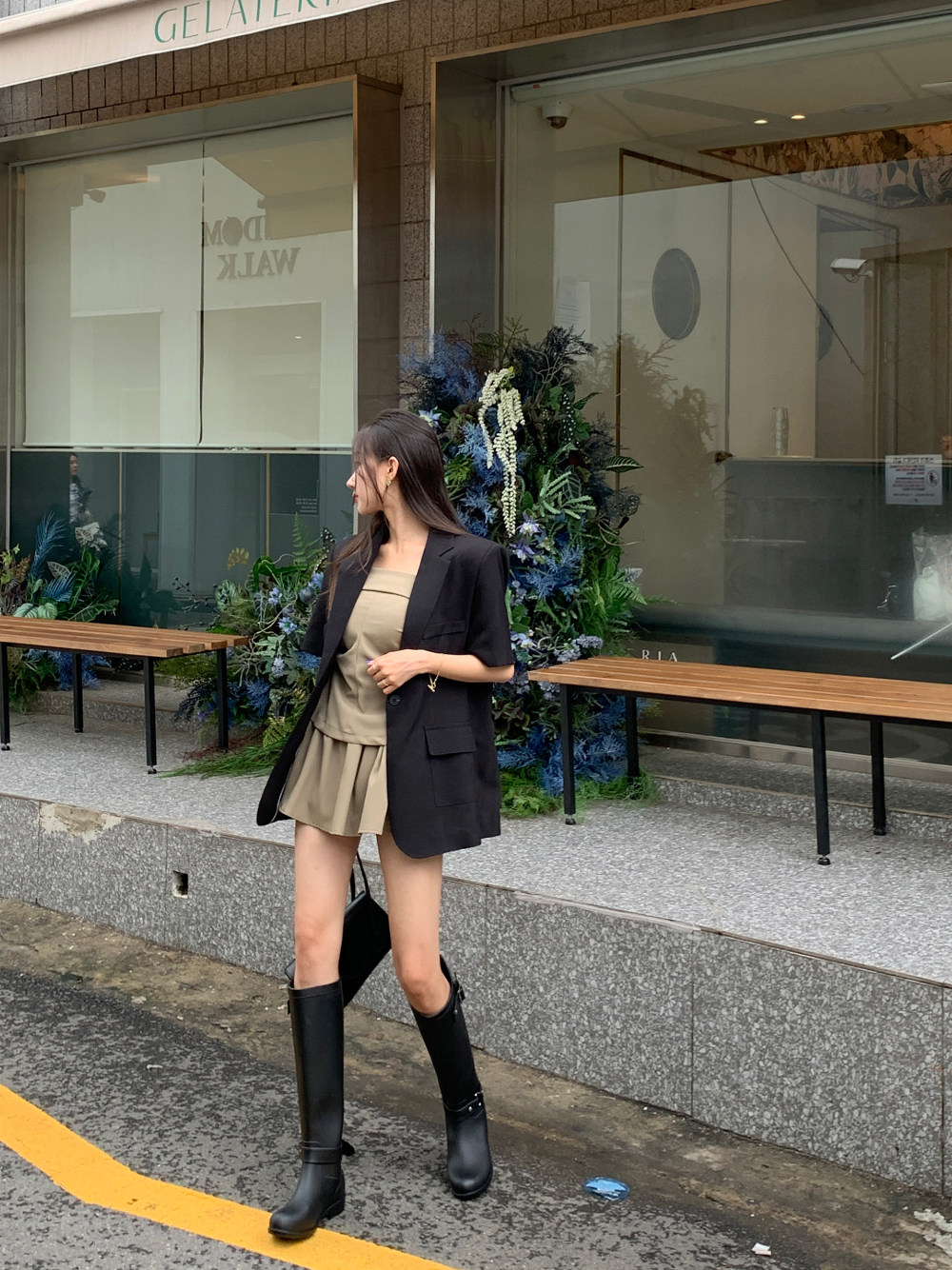 CITYSHOP ODAKHA 別注ジャガードフレアスカート チューブトップ チューブトップ&フレアミニスカートSET | レディース