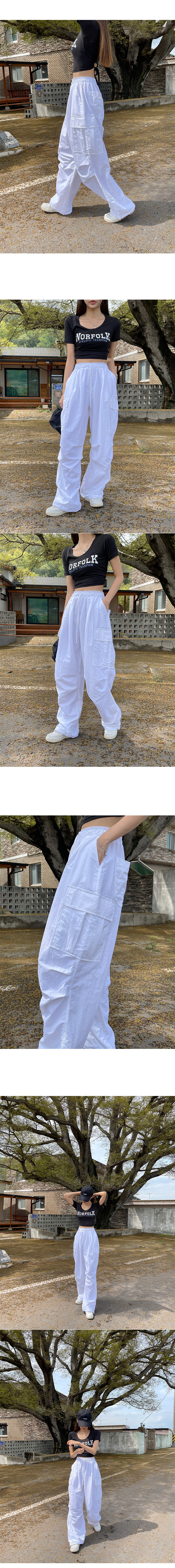 2WAYストリングナイロンカーゴパンツ | レディースファッション