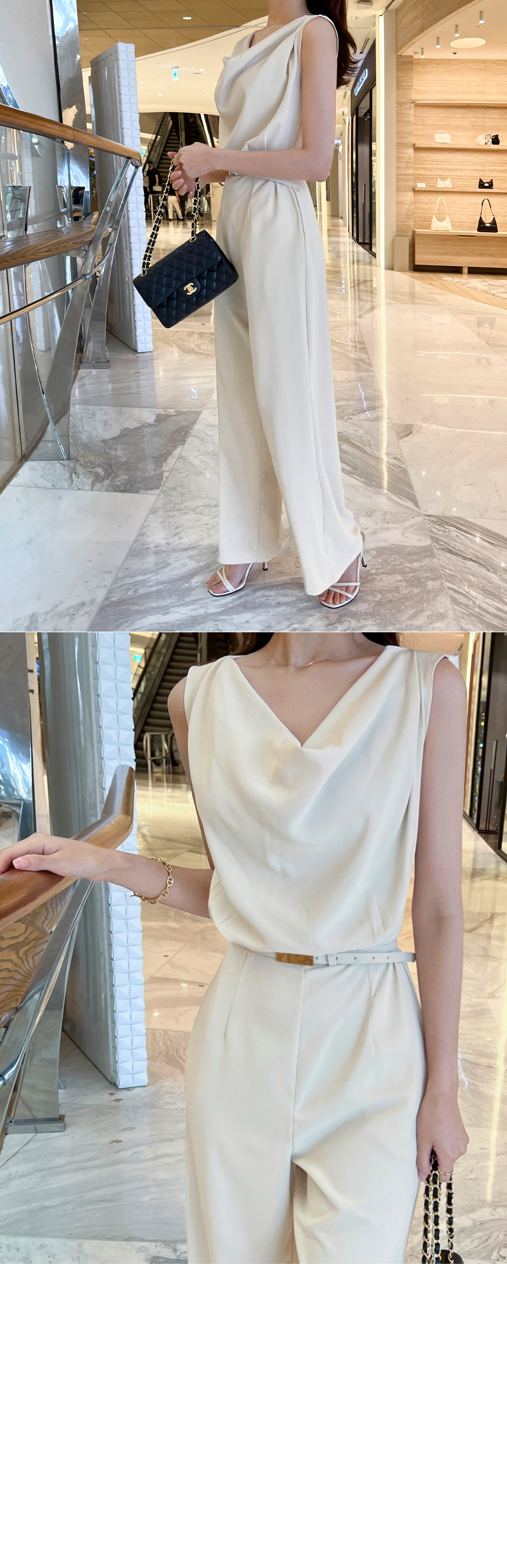 ドレープノースリーブオールインワン | レディースファッション通販