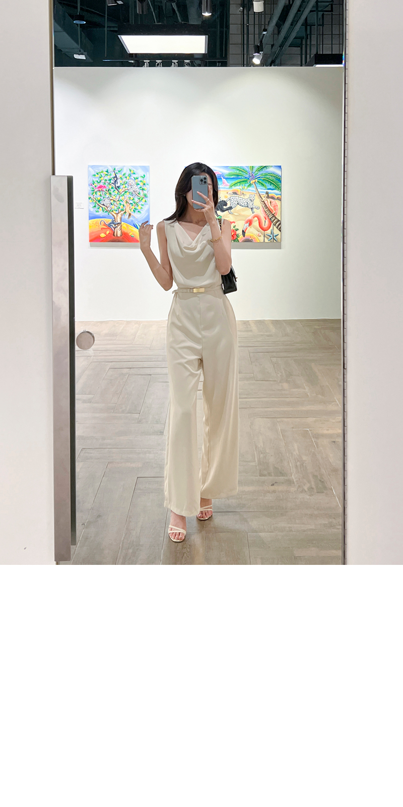 ドレープノースリーブオールインワン | レディースファッション通販