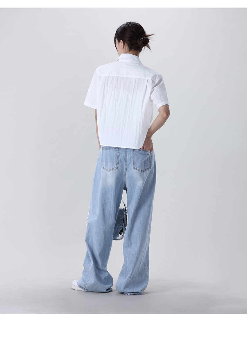 ライトブルーワイドデニムパンツ | レディースファッション通販