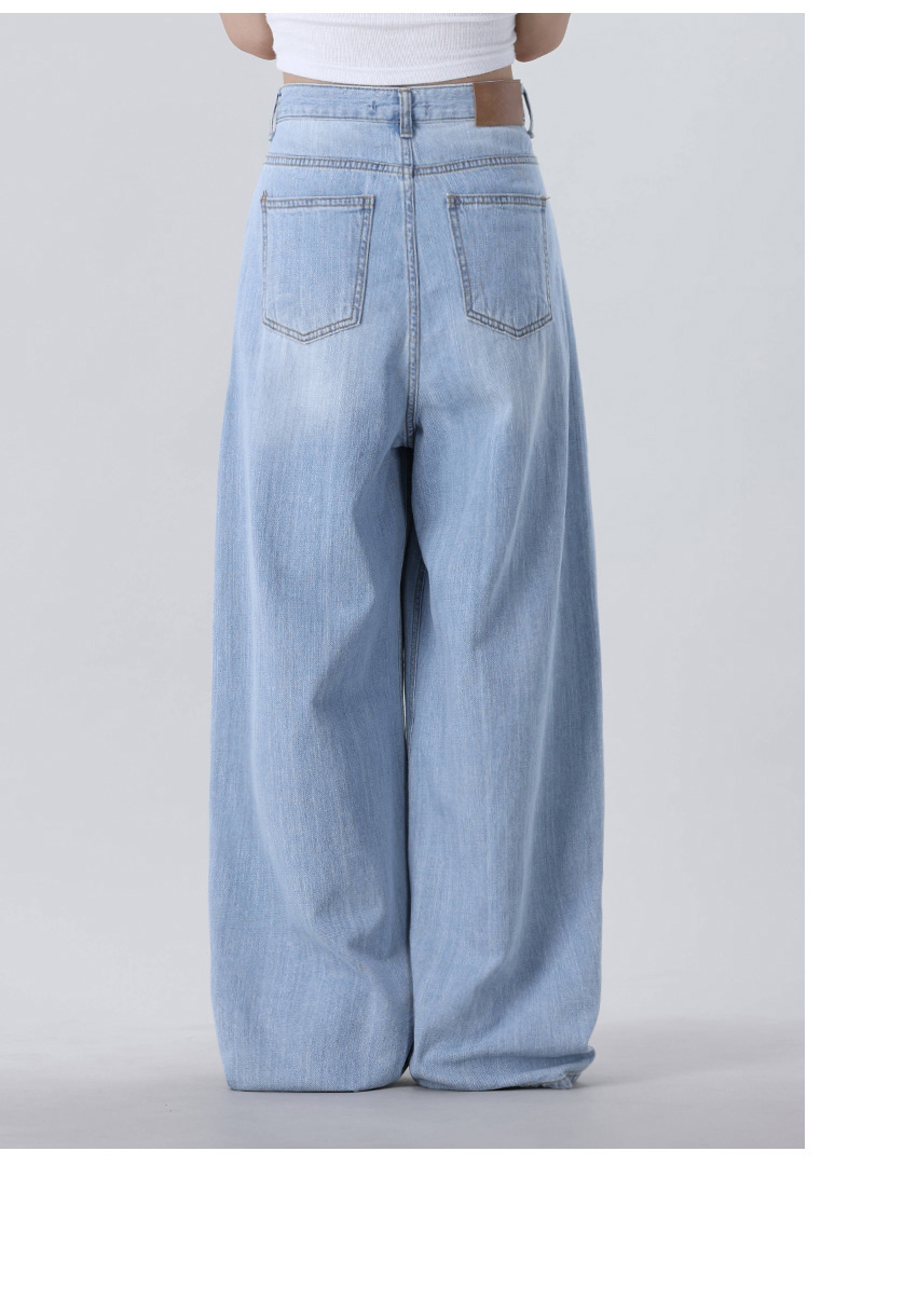 デニム・ジーパン LIGHT BLUE COTTON JEANS MEN デニムパンツ