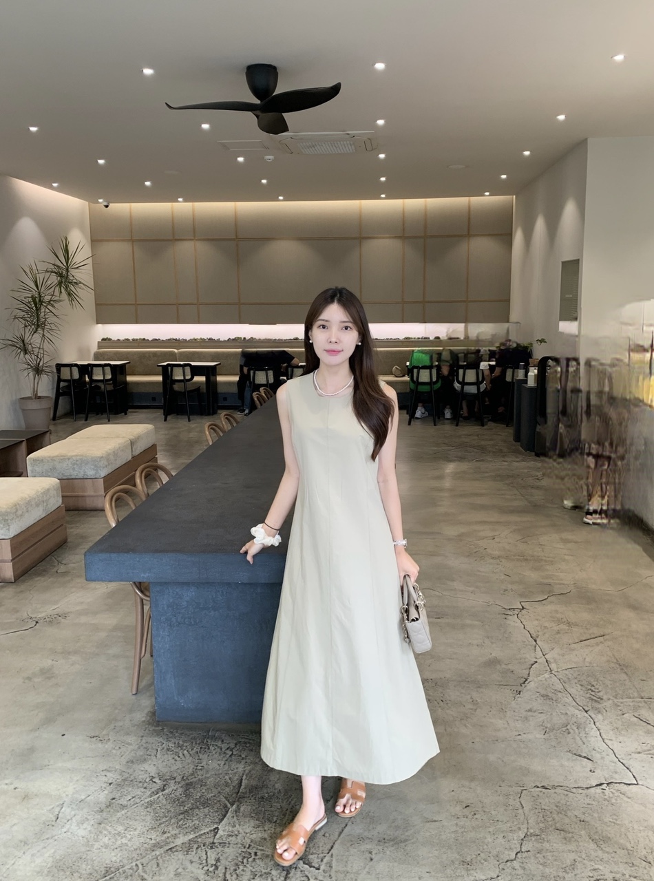 PGG ベージュ ノースリーブ ワンピース Green Parks ワンピース 5WAYノースリーブワンピース : ZOZOTOWN
