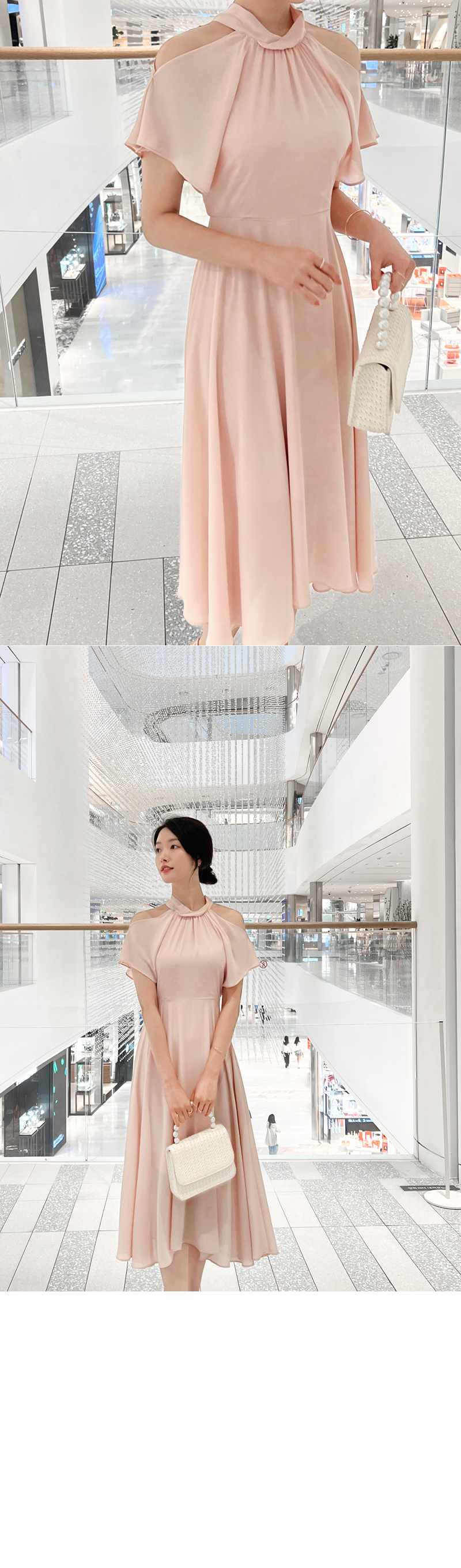 WEB限定カラー ホルターネックギャザーフレアワンピース rienda | 【AKB48 千葉恵里さん着用・女神ワンピ】【WEB限定