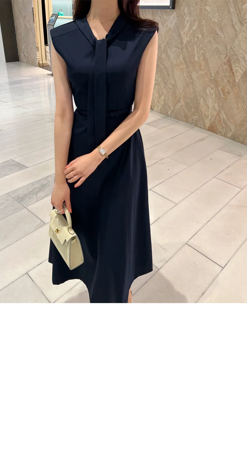 Vネックスカーフワンピース | レディースファッション通販 - DHOLIC 