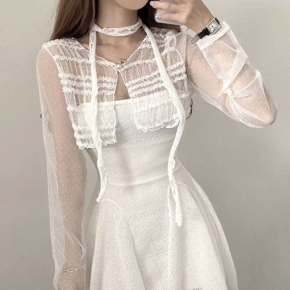 スカーフ付メロウフレアキャミワンピース | レディースファッション  