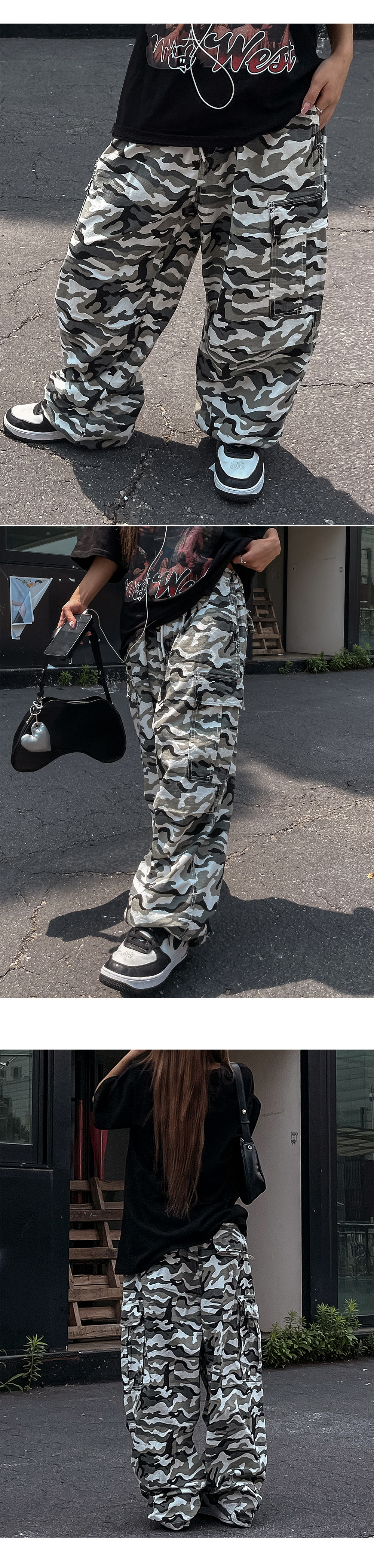 ドロストカモフラージュカーゴパンツ | レディースファッション