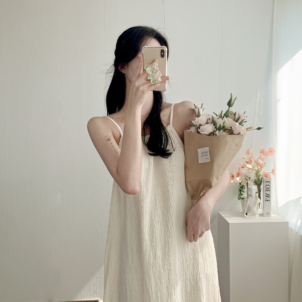 MA*RS リング柄　キャミワンピース　 平成ギャル IRMA/イルマ】ワンカラー/ キャミソール/ フラワー刺繍/ シアー