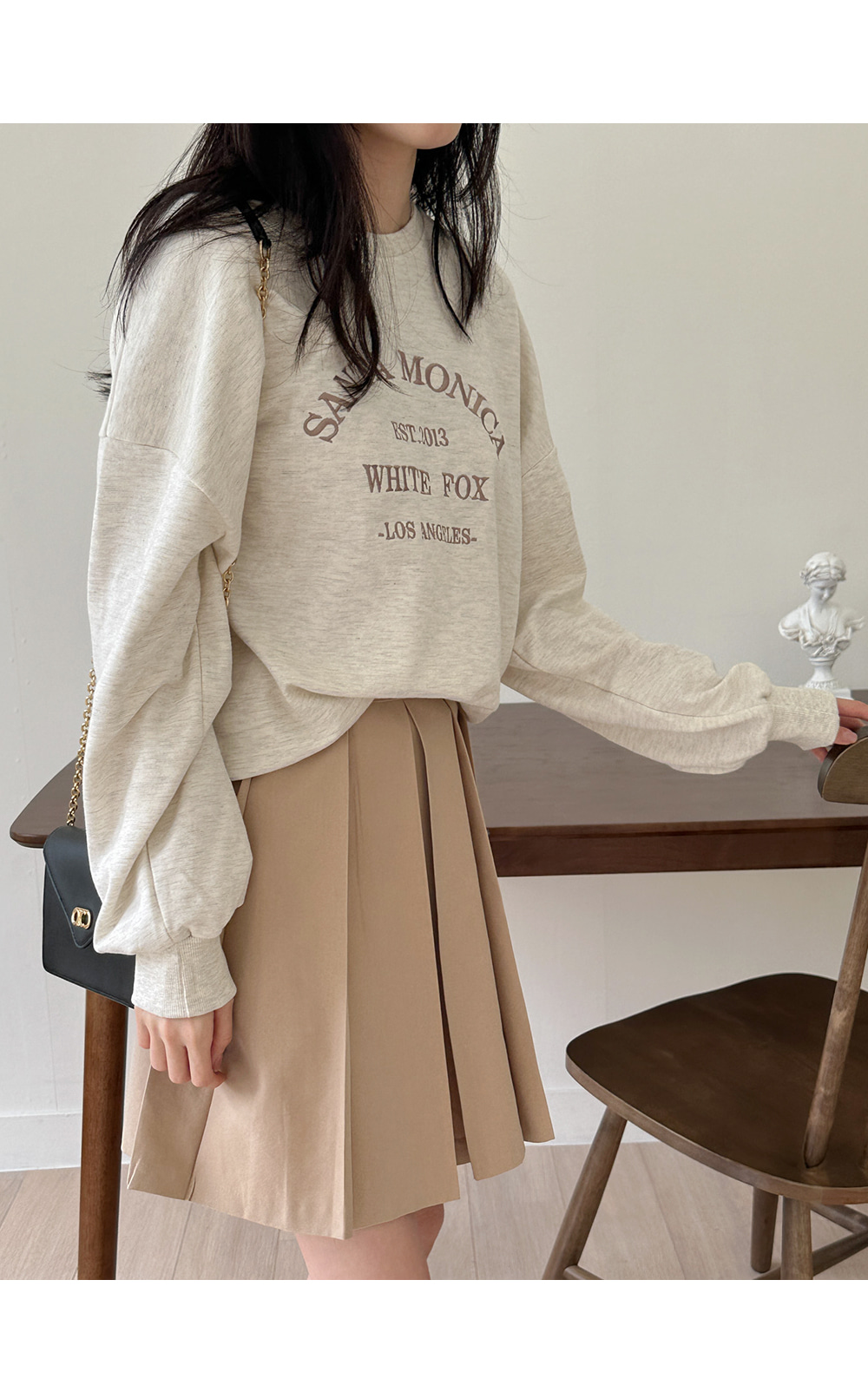テンセル混フロントプリーツスカート | レディースファッション通販