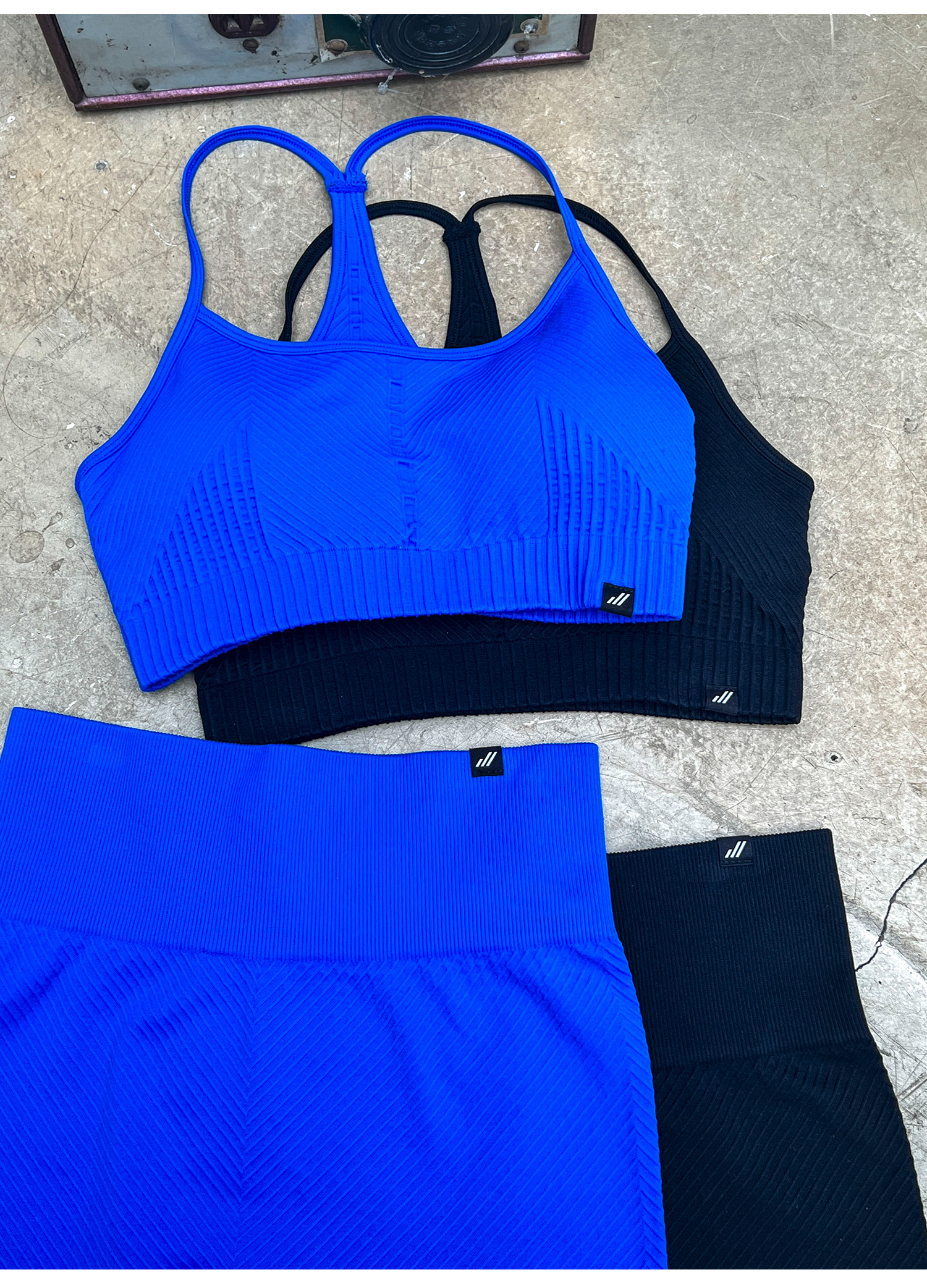 新品　FORALL ポールダンス　ウェア　ブラトップ　パンツ　ブルー　セット MIRA polewear｜ポールウェア トップ