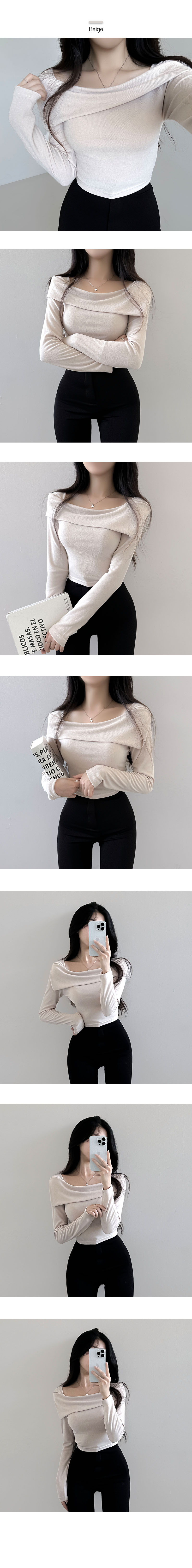 d.i.a ギャル オフィショル 長袖Tシャツ カラーオフショル長袖Tシャツ | レディースファッション通販