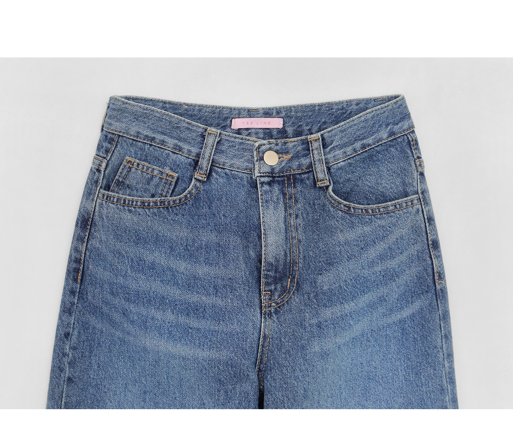 低身長向けスリットデニムパンツ | レディースファッション通販