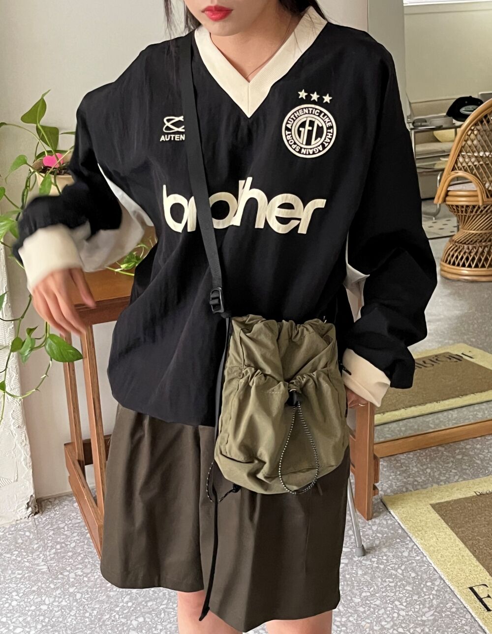 brother配色ナイロンスウェット | レディースファッション通販 - DHOLIC