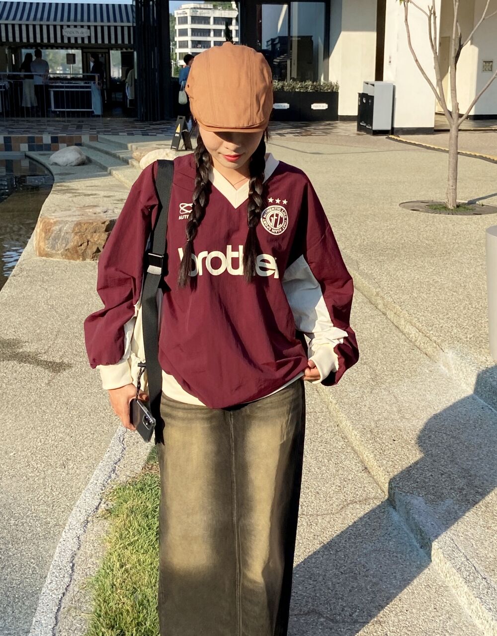 brother配色ナイロンスウェット | レディースファッション通販
