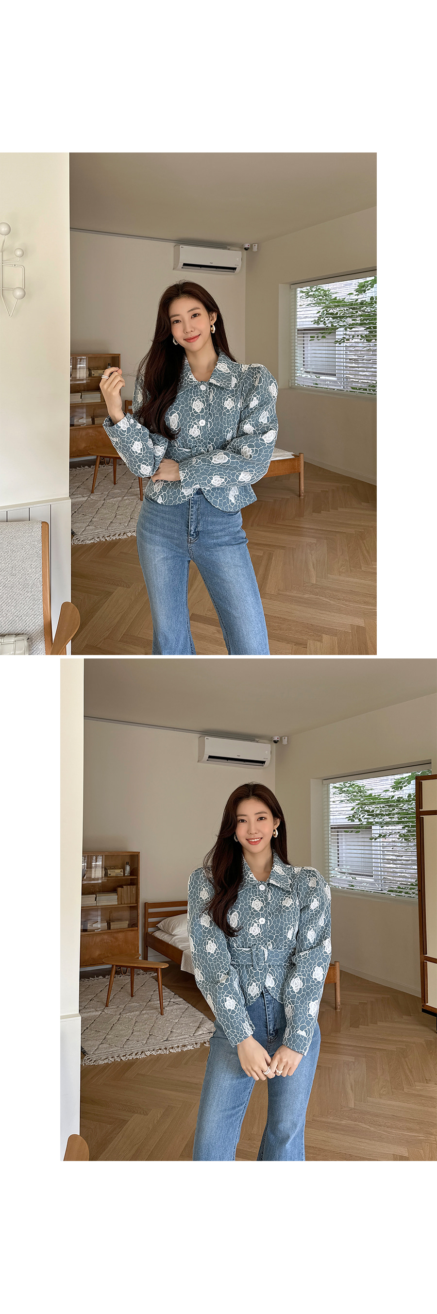 レース刺繍デニムジャケット | レディースファッション通販 - DHOLIC