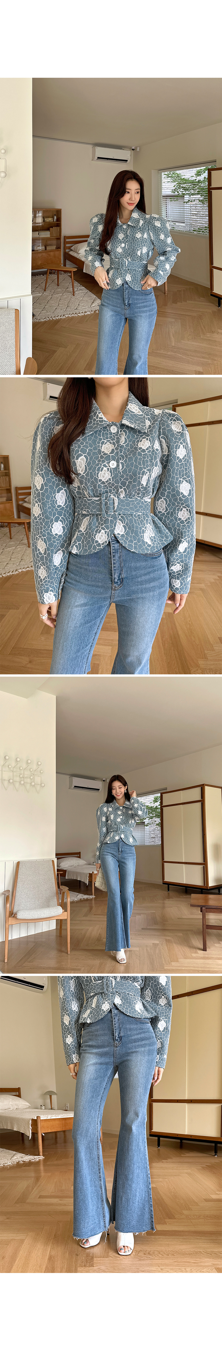 レース刺繍デニムジャケット | レディースファッション通販 - DHOLIC