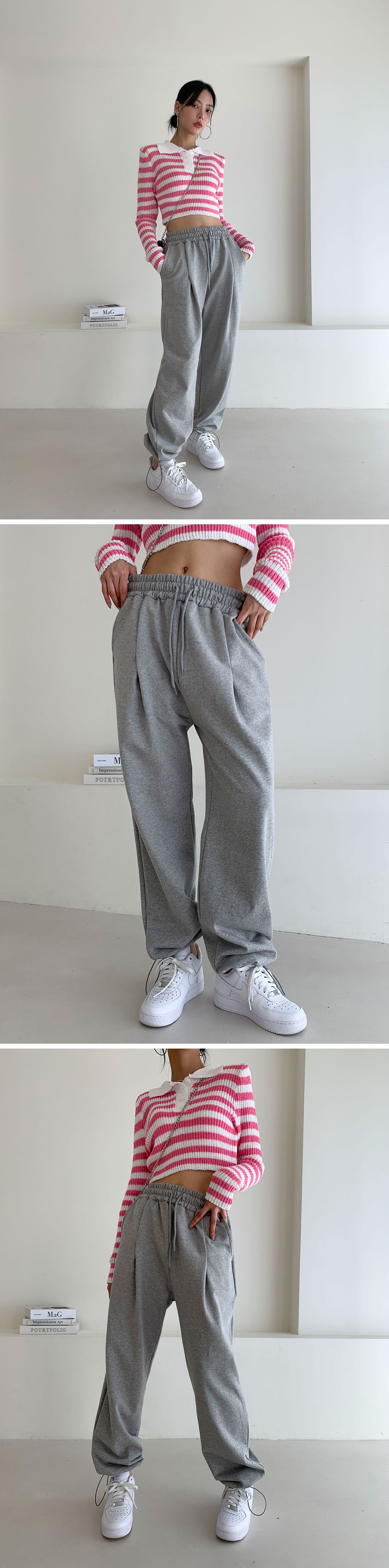 フロントピンタックスウェットパンツ | レディースファッション通販