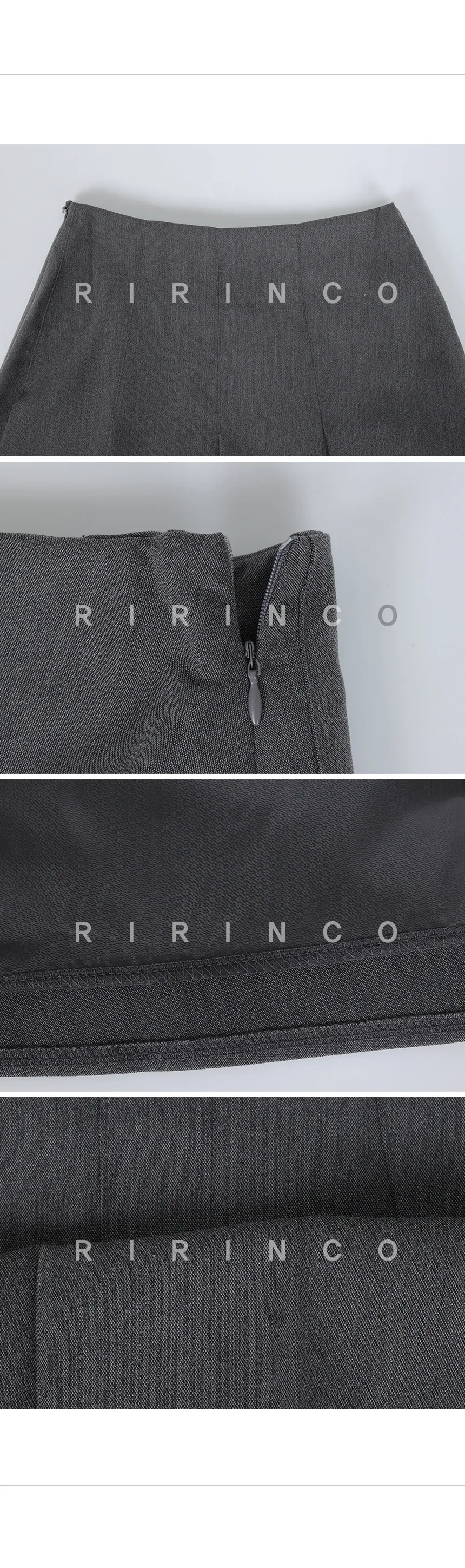 RIRINCO ハイウエストプリーツスカート