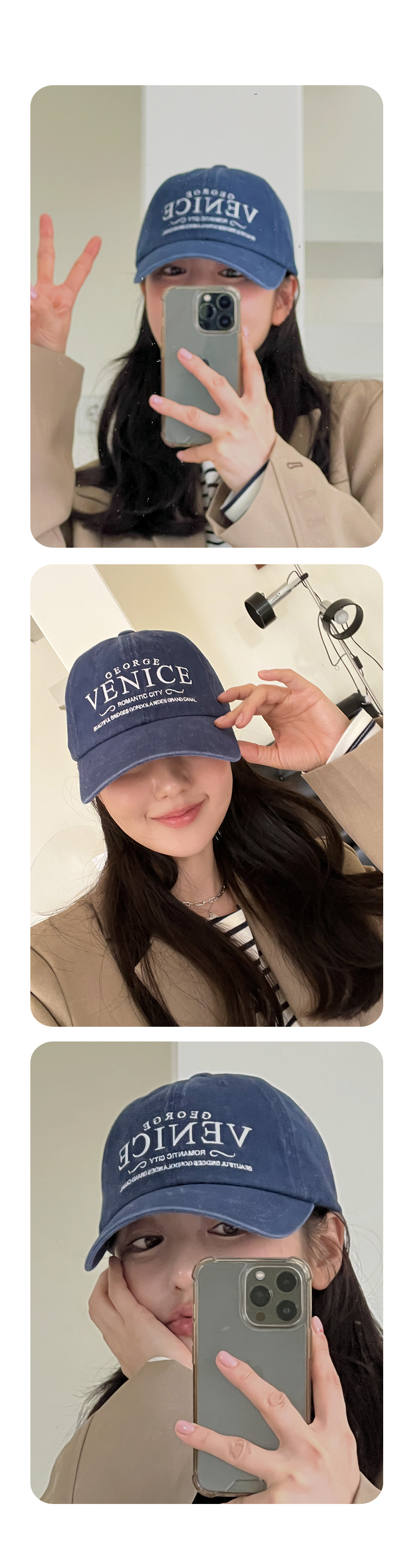 VENICEレタリング刺繍キャップ | レディースファッション通販 - DHOLIC