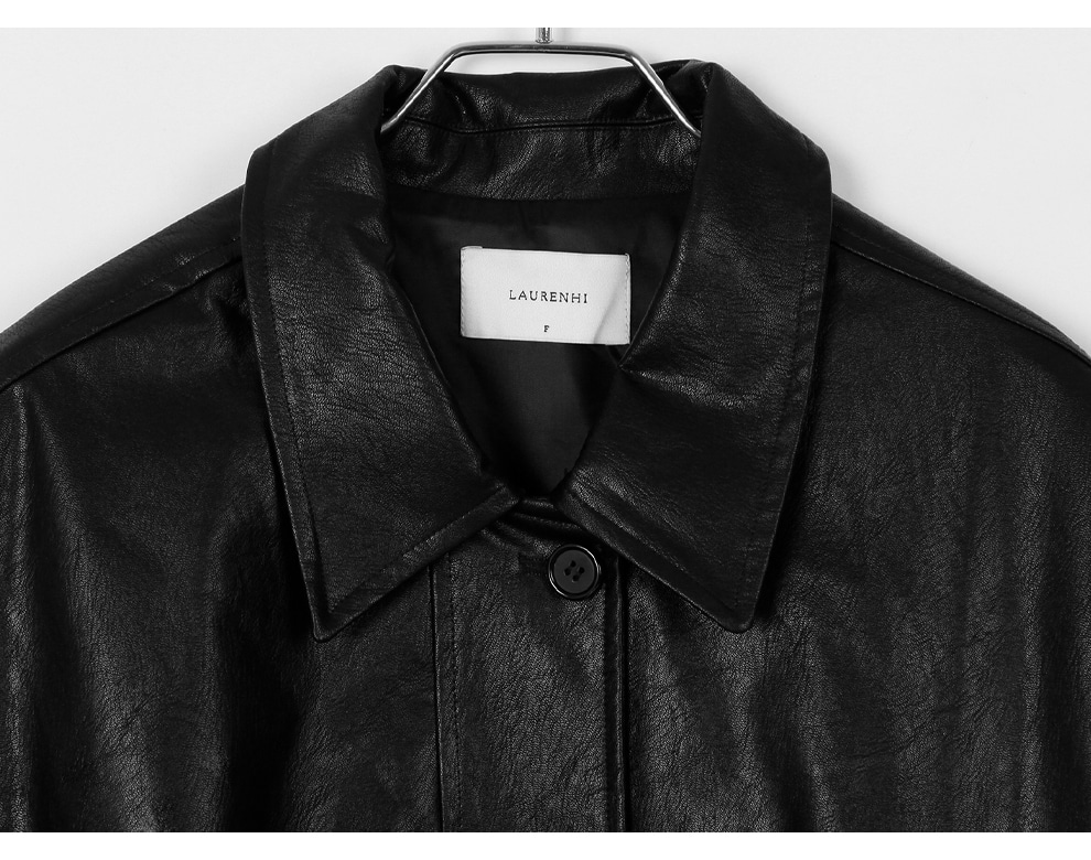 DHOLIC♡完売 新品 レザー調シングルボタンミディジャケット シングルボタンレザー調ジャケット | レディースファッション