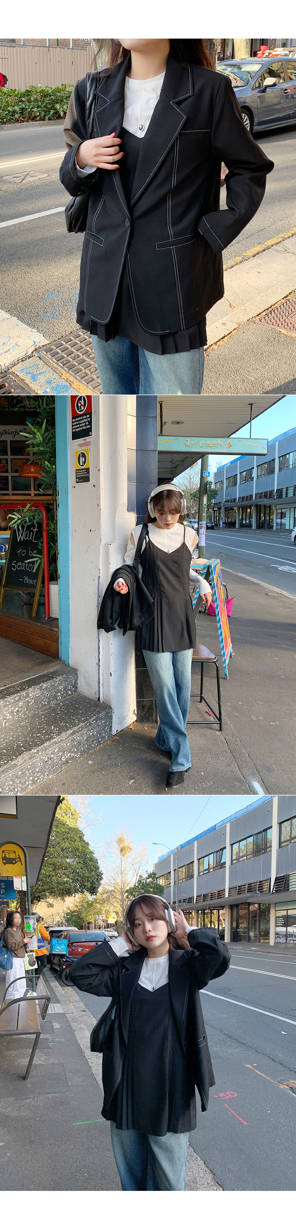 ステッチテーラードジャケット | レディースファッション通販 - DHOLIC