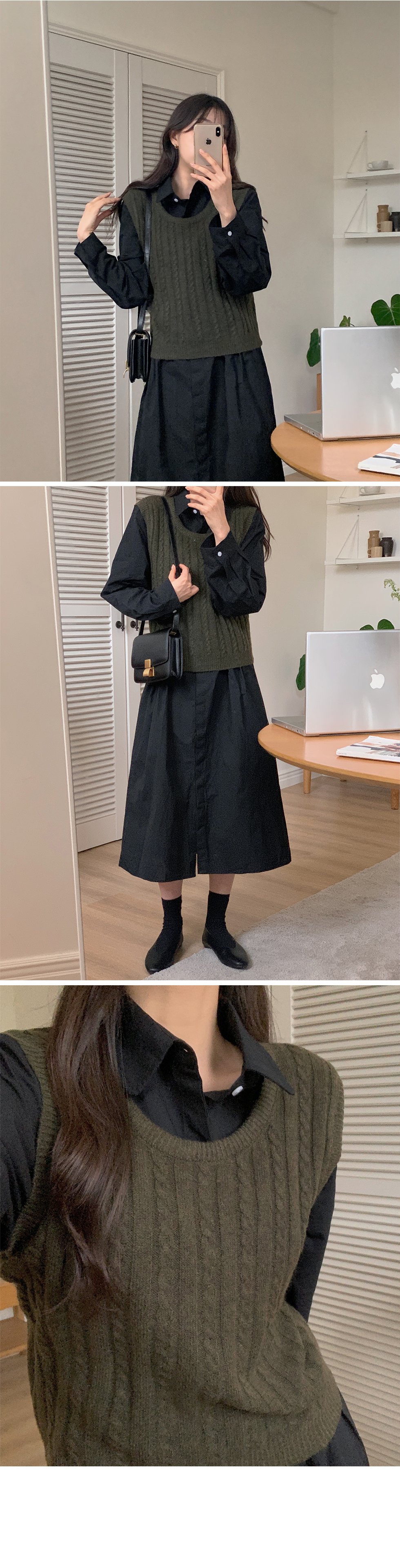 ケーブル編みニットベスト | レディースファッション通販 - DHOLIC