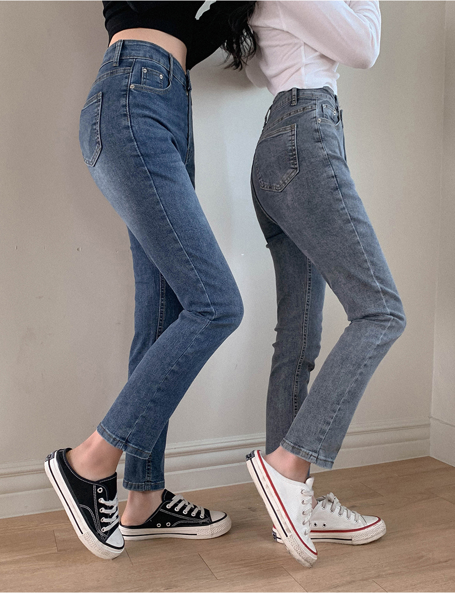 2TYPEウォッシュストレートデニムパンツ | レディース