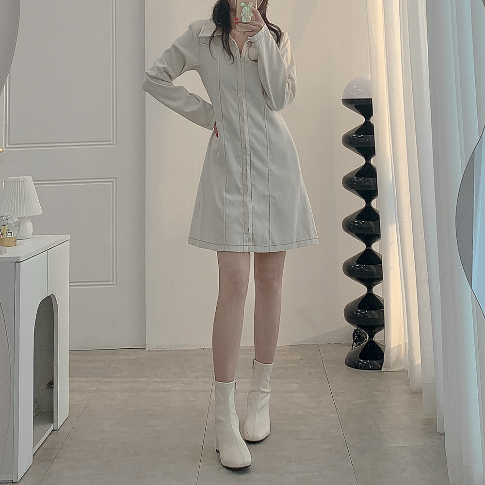 専用ワンピース 大きい胸専用】Vネックスタイルが良く見える2WAY 長袖 ワンピース