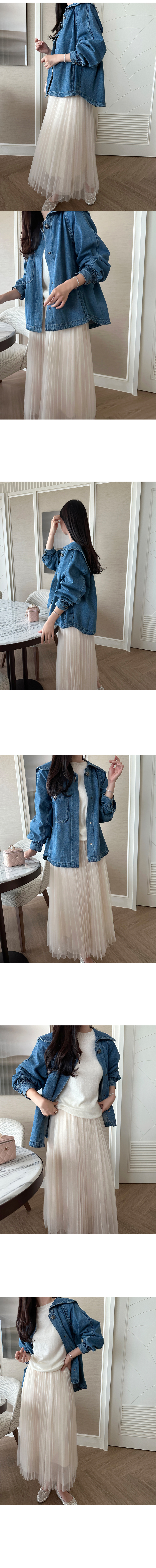 セーラーカラーデニムジャケット | レディースファッション通販 - DHOLIC