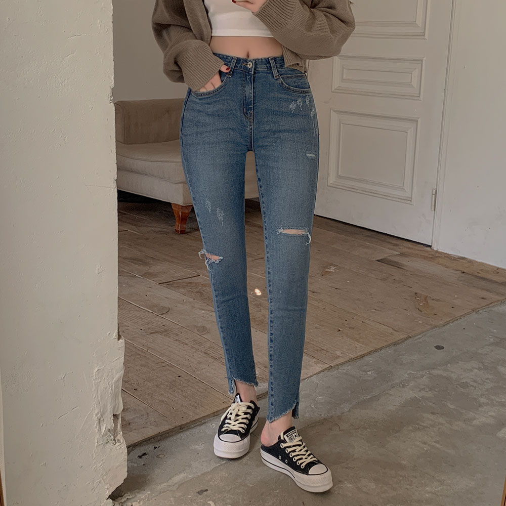 d.i.a JEANS ダメージスキニーデニム ダメージスキニーデニムパンツ | レディースファッション通販