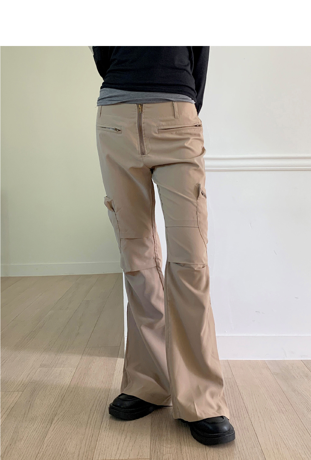 ジップカーゴスリムフレアパンツ | レディースファッション通販 - DHOLIC
