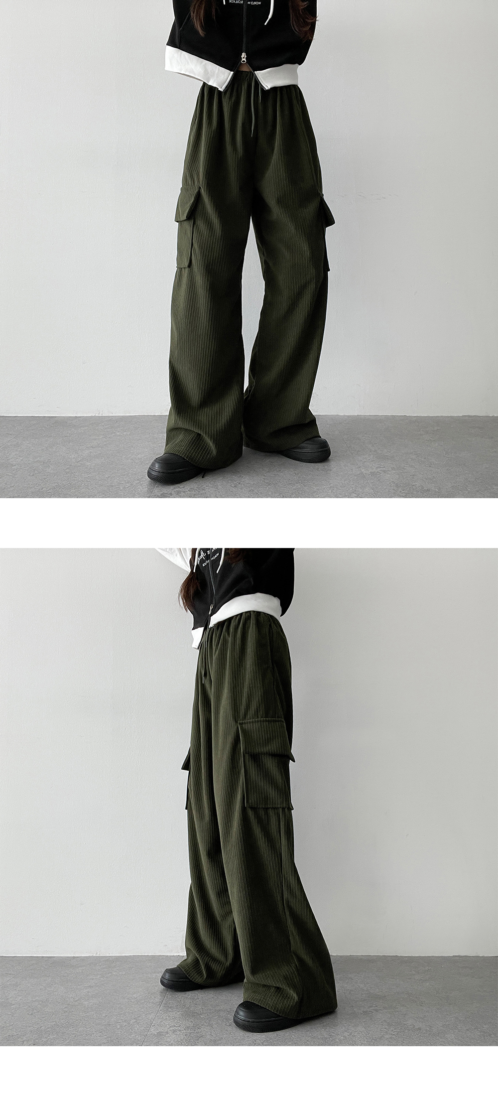専用です パドカレ コーデュロイパンツ ワイドパンツ カーキ