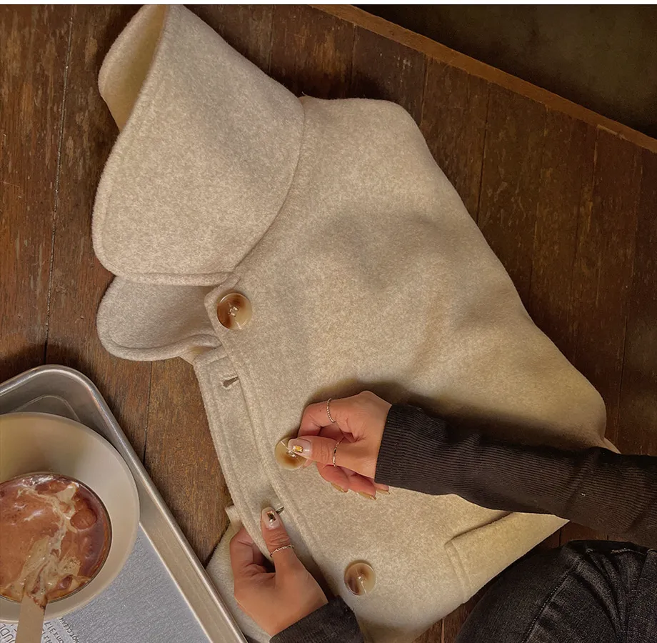 RIRINCO シングルボタンショート丈コート