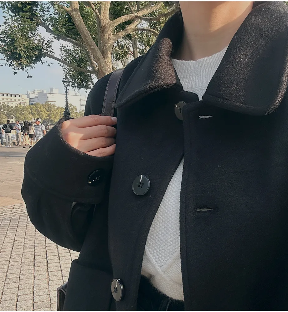 RIRINCO シングルボタンショート丈コート