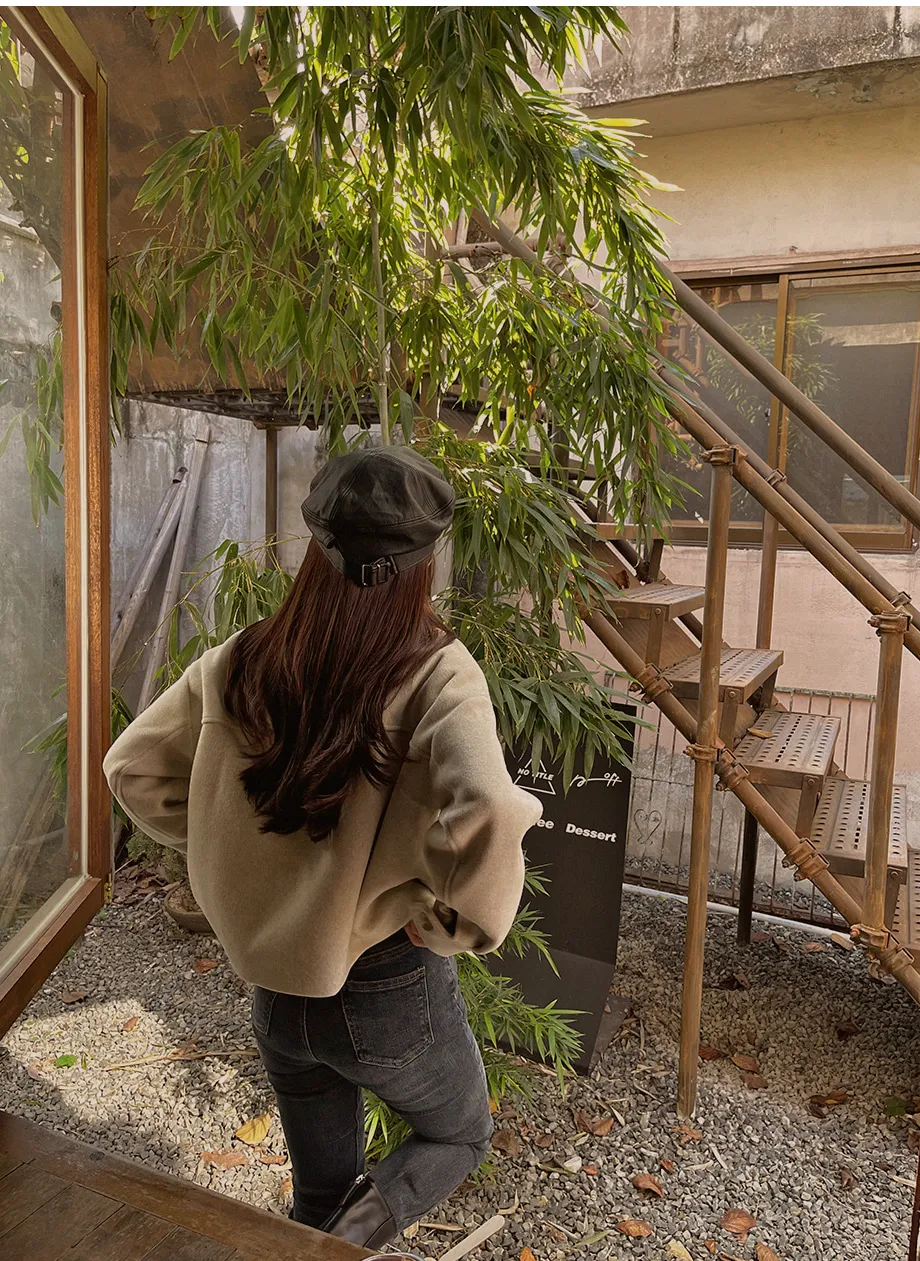 RIRINCO シングルボタンショート丈コート