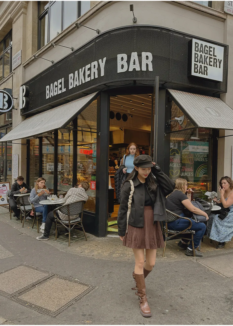 RIRINCO シングルボタンショート丈コート