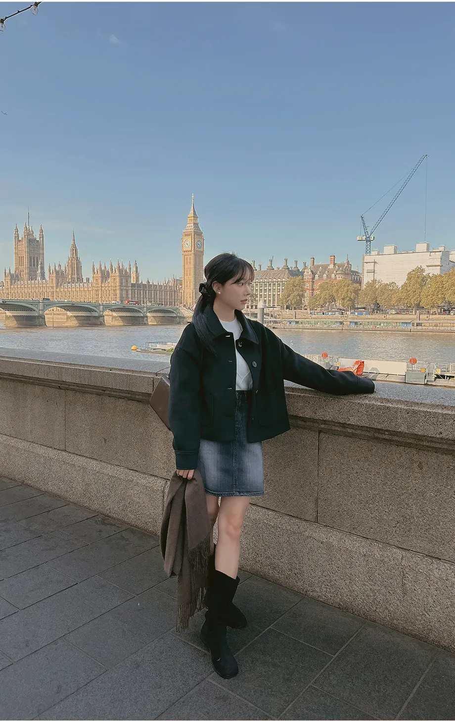 RIRINCO シングルボタンショート丈コート