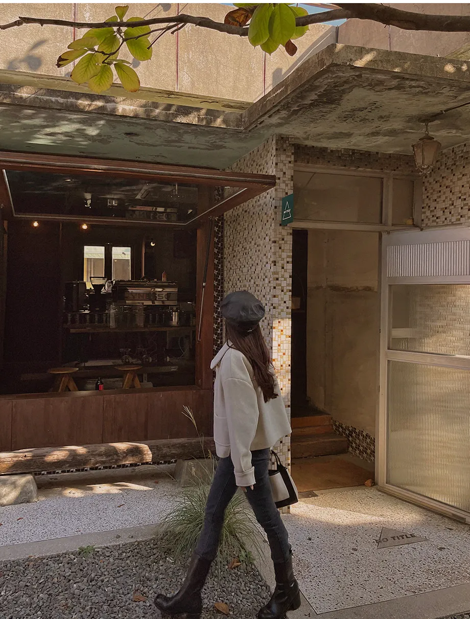 RIRINCO シングルボタンショート丈コート