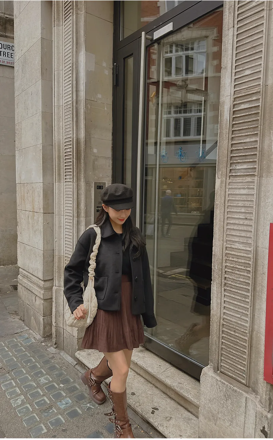 RIRINCO シングルボタンショート丈コート