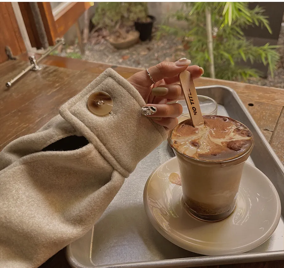 RIRINCO シングルボタンショート丈コート