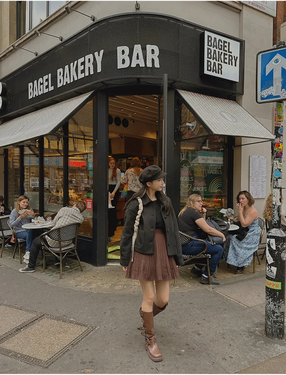 RIRINCO シングルボタンショート丈コート