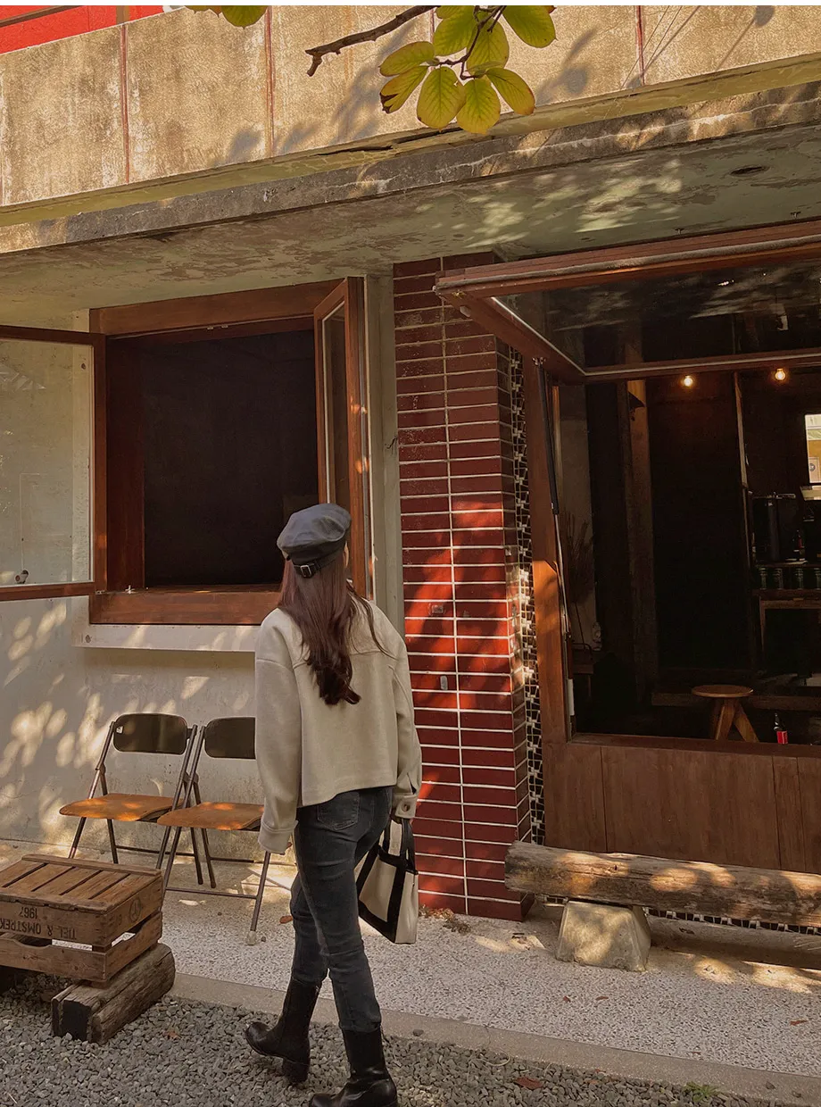 RIRINCO シングルボタンショート丈コート