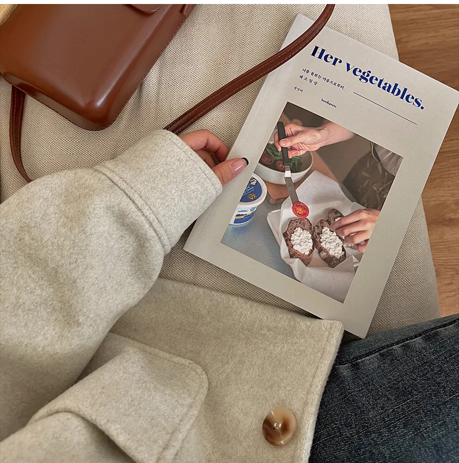 RIRINCO シングルボタンショート丈コート