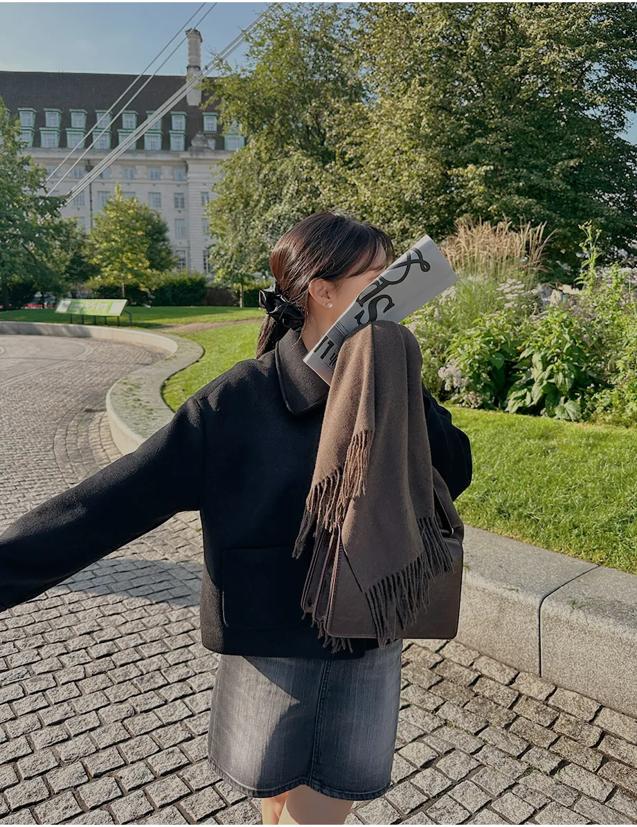 RIRINCO シングルボタンショート丈コート