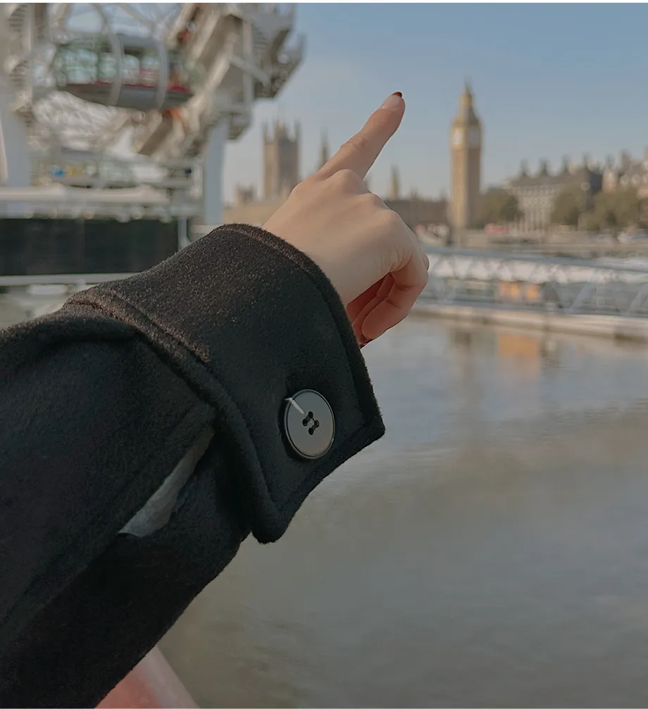 RIRINCO シングルボタンショート丈コート