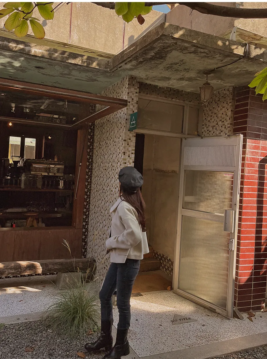 RIRINCO シングルボタンショート丈コート